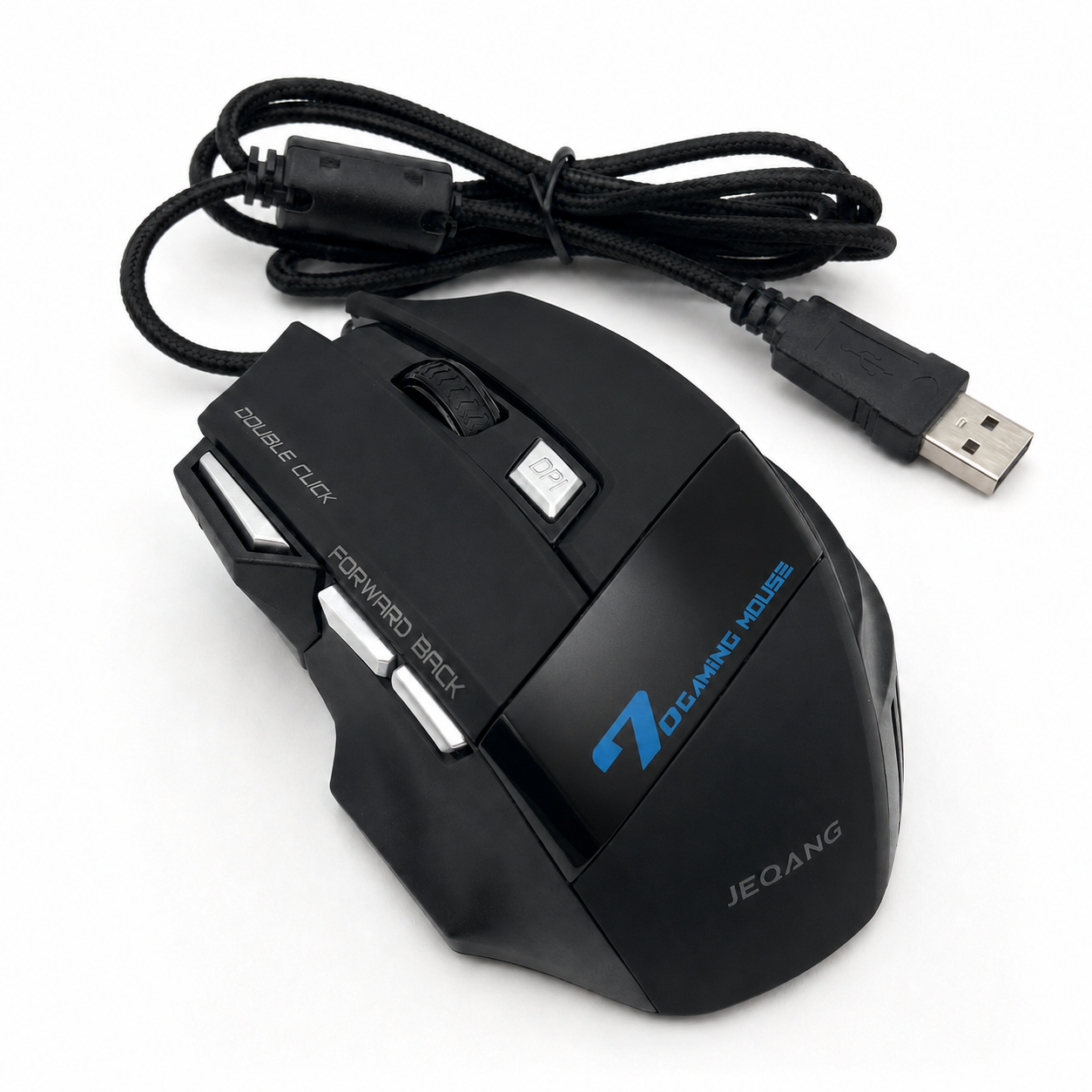 Mouse Gamer RGB USB con Cable, 7 Botones y hasta 3600 DPI