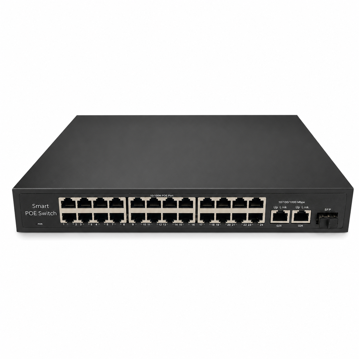 Switch PoE de 24 puertos, modelo HGUNET-24FP-2G+1SFP